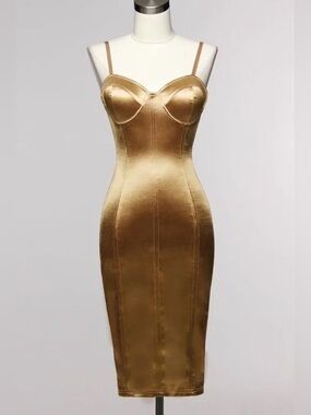 Obsession Champagne Bustier Midi
Dress Large